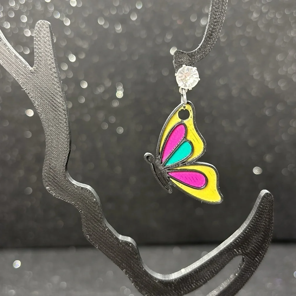 Small Colorful Butterfly Earrings